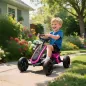 Kart Pedales con Ruedas Antideslizantes de EVA Marco Metálico Carga 30 kg para Niños y Niñas de 2-5 Años Rosa