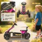 Kart Pedales con Ruedas Antideslizantes de EVA Marco Metálico Carga 30 kg para Niños y Niñas de 2-5 Años Rosa