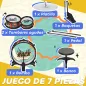 Batería para Niños de +3 Años con Taburete Tambores Bombo Platillo y Baquetas 59,5x31,5x59 cm Negro