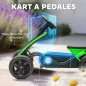 Kart Pedales con Ruedas Antideslizantes de EVA Marco Metálico Carga 30 kg para Niños y Niñas de 2-5 Años Verde