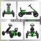 Kart Pedales con Ruedas Antideslizantes de EVA Marco Metálico Carga 30 kg para Niños y Niñas de 2-5 Años Verde