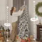 Árbol de Navidad Estrecho 180 cm con Luces LED Bicolores 11 Modos de Iluminación Temporizador 540 Ramas Verde