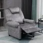 Sillón Relax Reclinable Manual hasta 135º con Reposabrazos Reposapiés Acolchado Grueso Gris Sillón Relax Reclinable Manual hasta 135º con Reposabrazos Reposapiés Acolchado Grueso Gris