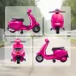 Moto Eléctrica para Niños de 2-6 Años con Batería 6V Faro Bocina y Ruedas Auxiliares Rosa