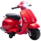 Moto Eléctrica para Niños de 2-6 Años con Batería 6V Faro Bocina y Ruedas Auxiliares Rojo