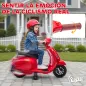 Moto Eléctrica para Niños de 2-6 Años con Batería 6V Faro Bocina y Ruedas Auxiliares Rojo