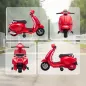 Moto Eléctrica para Niños de 2-6 Años con Batería 6V Faro Bocina y Ruedas Auxiliares Rojo