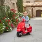 Moto Eléctrica para Niños de 2-6 Años con Batería 6V Faro Bocina y Ruedas Auxiliares Rojo