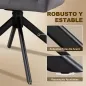 Juego de 2 Sillas de Comedor Giratorias con Reposabrazos Respaldo Acolchado Tapizado en Terciopelo Patas de Acero Gris