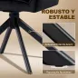 Pack de 2 Sillas de Comedor Giratorias con Reposabrazos Respaldo Acolchado Tapizado en Terciopelo Patas de Acero Negro