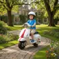 Moto Eléctrica para Niños de 2-6 Años con Batería 6V Faro Bocina y Ruedas Auxiliares Blanco