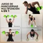 Juego de Mancuernas Ajustables 30 kg 4 en 1 como Kettlebell Barra Mancuernas Soporte para Flexiones para Gimnasio Casa