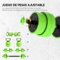 Juego de Mancuernas Ajustables 30 kg 4 en 1 como Kettlebell Barra Mancuernas Soporte para Flexiones para Gimnasio Casa