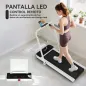 Cinta de Correr Plegable Inclinado Debajo del Escritorio con 2.5HP 0-12 KM/H Pantalla LED Control Remoto y Soporte