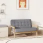 Sofá para Niños de 2 Plazas Sillón Infantil de Felpa Suave Estructura de Madera para Niños de +3 Años Gris