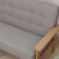 Sofá para Niños de 2 Plazas Sillón Infantil de Felpa Suave Estructura de Madera para Niños de +3 Años Gris