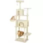 Árbol Rascador para Gatos con Plataforma Torre Escalador para Gatos con Cama Cuevas Postes de Sisal 60x48x202 cm Beige Árbol Rascador para Gatos con Plataforma Torre Escalador para Gatos con Cama Cuevas Postes de Sisal 60x48x202 cm Beige