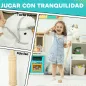 Cabeza de Caballo con Palo de Madera Diseño Unicornio Sonidos y Ruedas Caballo de Juguete 95 cm de Altura Blanco