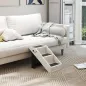Escalera para Perros Plegable de 3 Peldaños para Mascotas Mayores para Cama Sofá 53x30,5x36,5 cm Crema