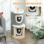Árbol Rascador para Gatos Árbol para Gatos 76 cm con Cama 2 Cuevas Postes de Sisal Alfombra Bolas para Jugar Gris