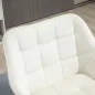 Butaca de Salón Moderna Tapizado en Terciopelo con Patas de Madera Sillón Relax para Sala de Estar Crema