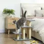 Escalera para Gatos de 3 Peldaños Altura Ajustable con Postes Rascadores y Bola Colgante Carga 10 kg 52x34,5x54 cm Gris Escalera para Gatos de 3 Peldaños Altura Ajustable con Postes Rascadores y Bola Colgante Carga 10 kg 52x34,5x54 cm Gris