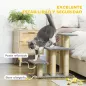 Escalera para Gatos de 3 Peldaños Altura Ajustable con Postes Rascadores y Bola Colgante Carga 10 kg 52x34,5x54 cm Gris Escalera para Gatos de 3 Peldaños Altura Ajustable con Postes Rascadores y Bola Colgante Carga 10 kg 52x34,5x54 cm Gris
