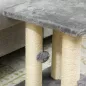 Escalera para Gatos de 3 Peldaños Altura Ajustable con Postes Rascadores y Bola Colgante Carga 10 kg 52x34,5x54 cm Gris Escalera para Gatos de 3 Peldaños Altura Ajustable con Postes Rascadores y Bola Colgante Carga 10 kg 52x34,5x54 cm Gris