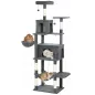 Árbol Rascador para Gatos con Plataforma Torre Escalador para Gatos con Cama Cuevas Postes de Sisal 60x48x202 cm Gris Árbol Rascador para Gatos con Plataforma Torre Escalador para Gatos con Cama Cuevas Postes de Sisal 60x48x202 cm Gris