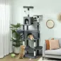 Árbol Rascador para Gatos con Plataforma Torre Escalador para Gatos con Cama Cuevas Postes de Sisal 60x48x202 cm Gris Árbol Rascador para Gatos con Plataforma Torre Escalador para Gatos con Cama Cuevas Postes de Sisal 60x48x202 cm Gris