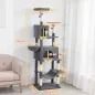 Árbol Rascador para Gatos con Plataforma Torre Escalador para Gatos con Cama Cuevas Postes de Sisal 60x48x202 cm Gris Árbol Rascador para Gatos con Plataforma Torre Escalador para Gatos con Cama Cuevas Postes de Sisal 60x48x202 cm Gris