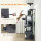 Árbol Rascador para Gatos con Plataforma Torre Escalador para Gatos con Cama Cuevas Postes de Sisal 60x48x202 cm Gris Árbol Rascador para Gatos con Plataforma Torre Escalador para Gatos con Cama Cuevas Postes de Sisal 60x48x202 cm Gris