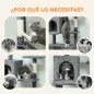 Árbol Rascador para Gatos con Plataforma Torre Escalador para Gatos con Cama Cuevas Postes de Sisal 60x48x202 cm Gris Árbol Rascador para Gatos con Plataforma Torre Escalador para Gatos con Cama Cuevas Postes de Sisal 60x48x202 cm Gris