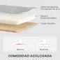 Sofá Cama Chaise Longue de 3 Plazas Chaise Longue Reversible Ambos Lados con Almacenaje con Fundas Removibles Gris