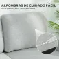Sofá Cama Chaise Longue de 3 Plazas Chaise Longue Reversible Ambos Lados con Almacenaje con Fundas Removibles Gris