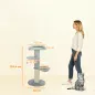Árbol Rascador para Gatos 103,5 cm con Cama Hamaca Plataforma Poste de Sisal Grueso Bola Colgante Gris Claro Árbol Rascador para Gatos 103,5 cm con Cama Hamaca Plataforma Poste de Sisal Grueso Bola Colgante Gris Claro