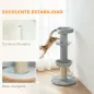 Árbol Rascador para Gatos 103,5 cm con Cama Hamaca Plataforma Poste de Sisal Grueso Bola Colgante Gris Claro