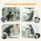 Árbol Rascador para Gatos 103,5 cm con Cama Hamaca Plataforma Poste de Sisal Grueso Bola Colgante Gris Claro Árbol Rascador para Gatos 103,5 cm con Cama Hamaca Plataforma Poste de Sisal Grueso Bola Colgante Gris Claro