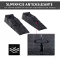 Juego de 2 Rampas Portátiles de Plástico Carga 3 Toneladas para Coches Estándares Furgonetas Pequeñas 91x30x21 cm Negro