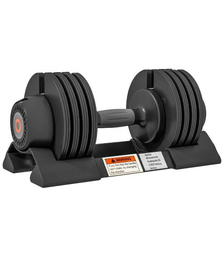 Mancuerna Ajustable 4 en 1 10 kg Ajuste Rápido de Peso con Base de Almacenaje Mango Antideslizante para Gimnasio en Casa