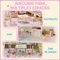 Mesa Infantil con 2 Sillas Mesa y Sillas Infantil con Estampados de Animales para Niños y Niñas de 3-8 Años Rosa
