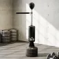 Saco de Boxeo de Pie con Bola de Velocidad y Barra Giratoria de 360° 88x48x155-205 cm Negro