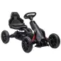 Kart a Pedales para Niños 3-8 Años con Asiento Regulable en 4 Posiciones y Ruedas de EVA 100x58x58,5 cm Negro