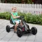 Kart a Pedales para Niños 3-8 Años con Asiento Regulable en 4 Posiciones y Ruedas de EVA 100x58x58,5 cm Negro