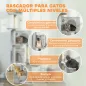 Árbol Rascador para Gatos 160 cm con Plataformas Cama 2 Cuevas Hamaca Escalera Postes de Sisal Gris Claro