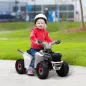 Quad Eléctrico para Niños 6V Quad para Niños de 18-36 Meses con Avance y Retroceso Velocidad de 2,5 km/h Blanco
