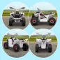 Quad Eléctrico para Niños 6V Quad para Niños de 18-36 Meses con Avance y Retroceso Velocidad de 2,5 km/h Blanco