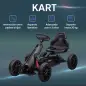 Kart a Pedales para Niños 3-8 Años con Asiento Regulable en 4 Posiciones y Ruedas de EVA 100x58x58,5 cm Negro