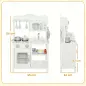 Cocina de Juguete de Madera con Sonido Accesorios Fregadero y Microondas para Niños a Partir de 3 Años Blanco