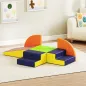 Juego de 6 Bloques de Espuma para Niños con Base Antideslizante para Escalar y Gatear Multicolor